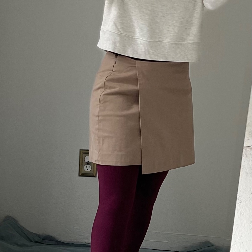 Good American Wrap Skirt Putty color size XS